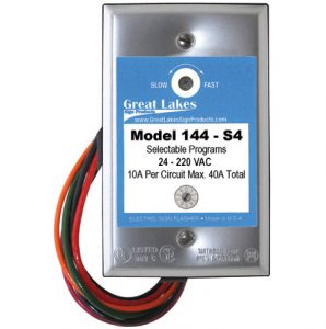 144-S4 Selectable Program Solid State Flasher